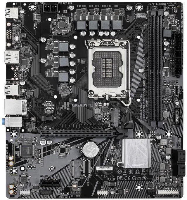 Alt view image 2 of 3 - Gigabyte Intel motherboard H610M D3W DDR4 LGA 1700 Micro ATX M.2 PCIe USB Type-C