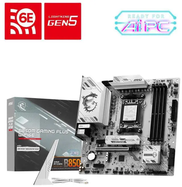Main image of MSI motherboard AMD B850M GAMING PLUS WIFI6E AM5 4xDDR5 m.2 4x USB 2.0 Micro ATX