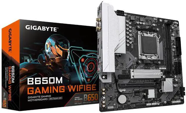 Main image of Gigabyte B650M GAMING WIFI6E/6E AMD motherboard AM5 DDR5 Micro ATX M.2 PCIe
