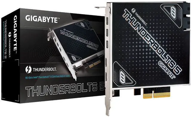 Main image of Gigabyte THUNDERBOLTS 5 PCIe4.0x4 Add-In Card USB Type-C DisplayPort Mini