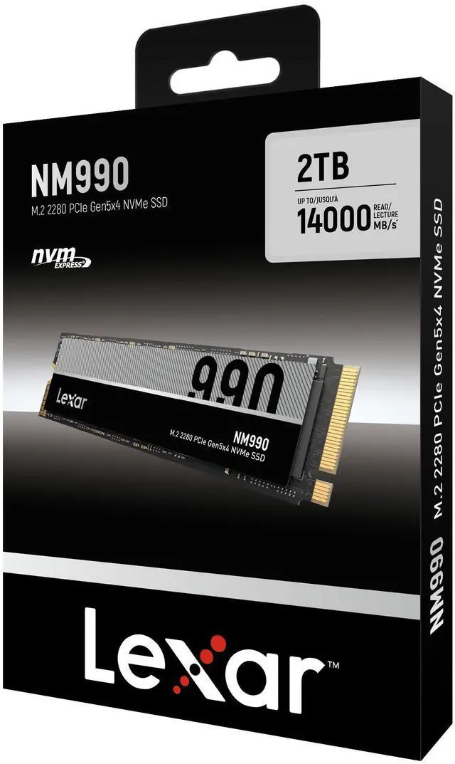 Main image of Lexar SSD LNM-990 2TB M.2 NVMe High Speed PCIe Gen 5X4 LNM990X002T-RNNNG