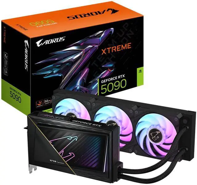 Main image of Gigabyte AORUS GeForce RTX 5090 XTREME WATERFORCE 32G GV-N5090AORUSX W-32GD GDDR7 PCIe 5.0 x16