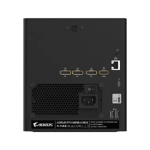 Alt view image 4 of 6 - Gigabyte AORUS RTX 5090 AI BOX GV-N5090IXEB-32GD GDDR7 28Gbps Thunderbolt GV-N5090IXEB-32GD