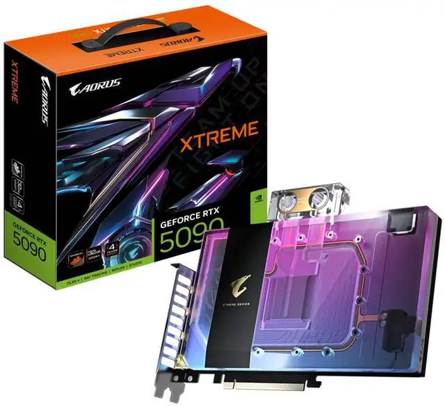 Main image of Gigabyte AORUS RTX 5090 XTREME WATERFORCE WB 32G GV-N5090AORUSX WB-32GD GDDR7