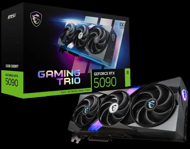 Main image of MSI RTX 5090 32G GAMING TRIO OC video card PCI Express Gen 5 x16 512-bit GDDR7 28 Gbps
