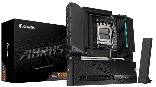 Main image of Gigabyte B850M AORUS STEALTH AM5 Micro ATX DDR5 Motherboard Backside Connectors