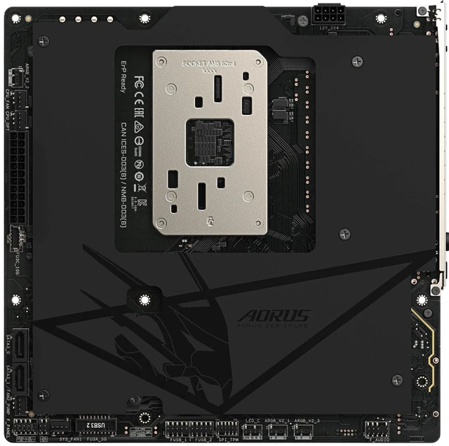 Alt view image 3 of 5 - Gigabyte B850M AORUS STEALTH AM5 Micro ATX DDR5 Motherboard Backside Connectors