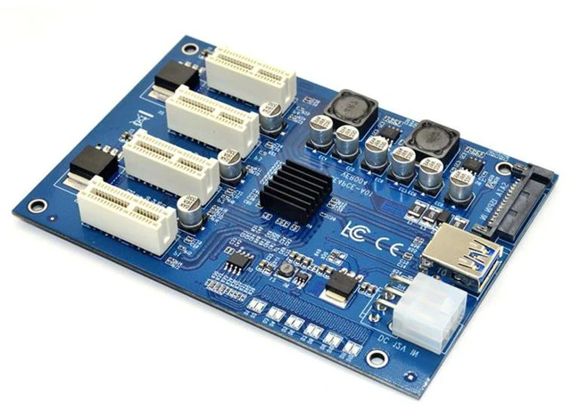 Alt view image 2 of 6 - SODIAL M.2 NGFF PCI-E PCI Express Extender Card Riser Adapter 4 PCI-E PCIe Slot Adapter Port PCIE Express Card Multiplier For Mining - OEM