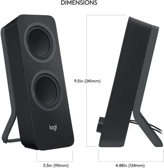 Alt view image 2 of 6 - Logitech Z207 2.0 Channel Computer Speaker System with Bluetooth (980-001294)