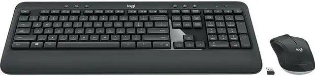 Alt view image 2 of 12 - Logitech MK540 Wireless Keyboard Mouse Combo - USB Wireless RF Keyboard - Black - USB Wireless RF Mouse - Optical - 1000 dpi - 3 Button - Scroll Wheel - QWERTY - Black - Media Player, Calculator, ...