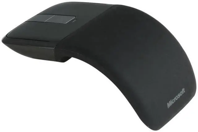 Main image of CESMFG Microsoft Arc Touch Mouse RVF-00001 Black 2 Buttons Touch Scroll USB RF Wireless BlueTrack 1000 dpi Mouse