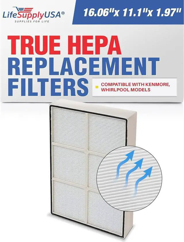 Main image of Replacement True HEPA Filter Compatible with Sears Kenmore 83353 83374 83234 Air Cleaners 1183051 k (Small)