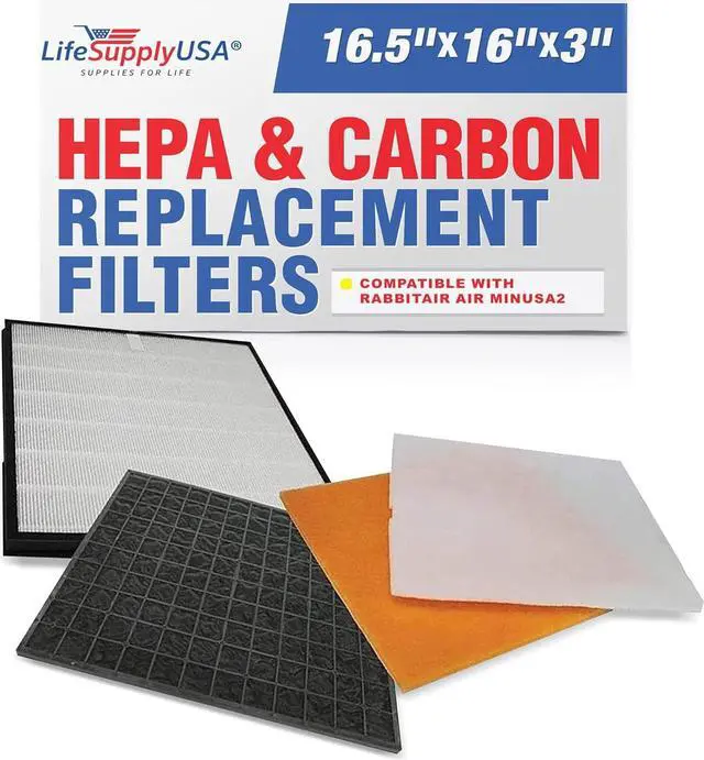 Alt view image 3 of 3 - Complete Replacement Filter Kit Set fits RabbitAir Air MinusA2 SPA-700A & SPA-780A Air Purifiers