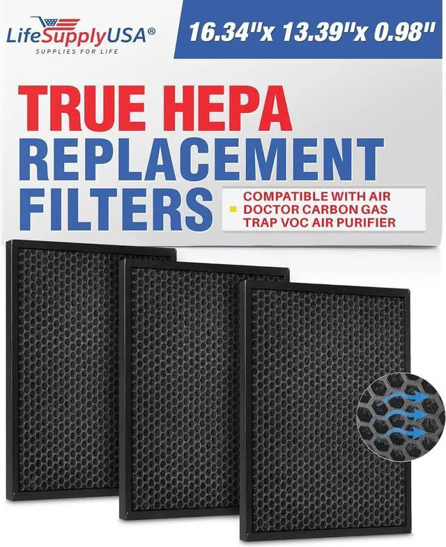 Main image of Replacement HEPA Filter fits AIR Doctor Carbon Gas Trap VOC Air Purifier