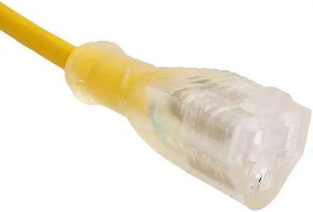 Alt view image 4 of 5 - 12/3 200 ft. SJTW Lighted End 15 AMP, 125V, 1875 Watt Heavy Duty Extension Cord (200 Feet)