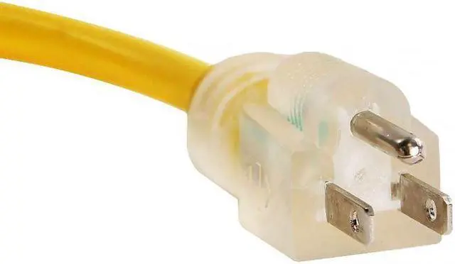 Alt view image 3 of 5 - 12/3 200 ft. SJTW Lighted End 15 AMP, 125V, 1875 Watt Heavy Duty Extension Cord (200 Feet)