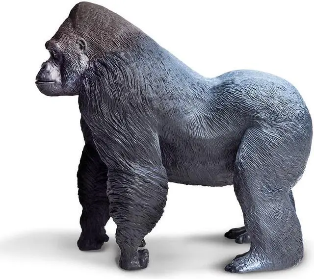 Alt view image 4 of 7 - Wildlife Wonders Silverback Gorilla  Safari Ltd Animal Educational Toy Figure