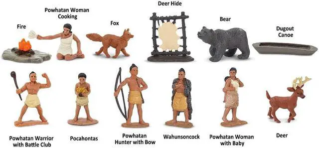 Alt view image 3 of 4 - Toobs Powhatan Indians Safari Ltd Set Educational Kids Toy Figure