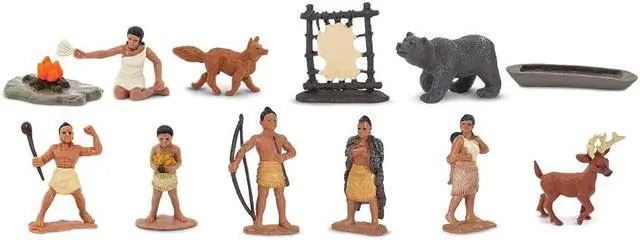 Alt view image 2 of 4 - Toobs Powhatan Indians Safari Ltd Set Educational Kids Toy Figure