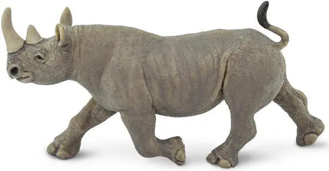 Alt view image 3 of 7 - Wild Safari Wildlife Black Rhino Safari Ltd Animal Educational Toy Figure