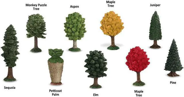 Alt view image 12 of 16 - Plastic Miniatures In Toobs-Trees