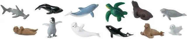 Alt view image 9 of 14 - Plastic Miniatures In Toobs-Baby Sealife