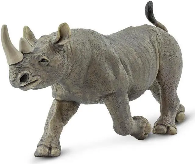 Alt view image 2 of 7 - Wild Safari Wildlife Black Rhino Safari Ltd Animal Educational Toy Figure