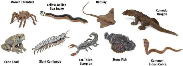 Alt view image 11 of 12 - Plastic Miniatures In Toobs-Venomous Creatures