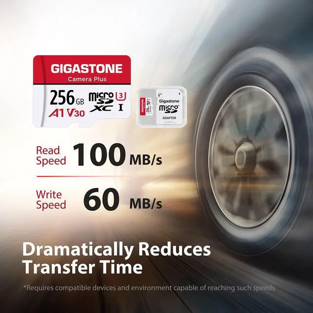 Alt view image 2 of 8 - Gigastone 256GB Micro SD Card, Camera Plus, GoPro, Action Camera, Sports Camera, A1 Run App for Smartphone, Nintendo-Switch Compatible, 100MB/s, 4K Video Recording, Micro SDXC UHS-I A1 U3 Class 10