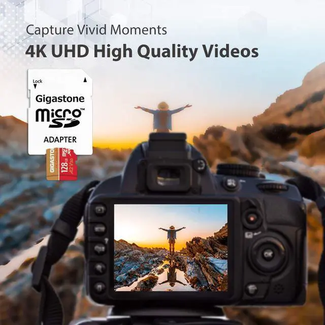 Alt view image 4 of 7 - [5-Yrs Free Data Recovery] Gigastone 128GB 2-Pack Micro SD Card, 4K Video Recording for GoPro, Action Camera, DJI, Drone, Nintendo-Switch, R/W up to 100/50 MB/s MicroSDXC Memory Card UHS-I U3 A2 V30