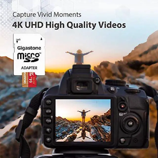 Alt view image 3 of 8 - [5-Yrs Free Data Recovery] Gigastone 64GB Micro SD Card, 4K Camera Pro, UHD Video for GoPro, Action Camera, Wyze, DJI, Drone, Nintendo-Switch, R/W up to 95/35MB/s MicroSDXC Memory Card UHS-I U3 A1 V30
