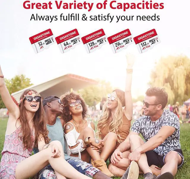 Alt view image 6 of 13 - Gigastone 512GB Micro SD Card, Gaming Plus, Nintendo Switch Compatible, 100MB/s, 4K Video Recording Camera, MicroSDXC UHS-I, A1 Run App, Class 10
