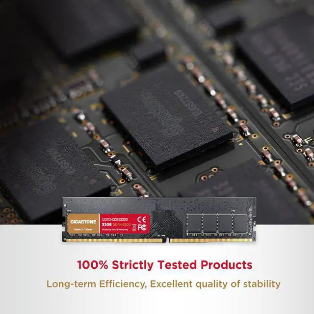 Alt view image 5 of 7 - Gigastone DDR4 32GB 3200MHz PC4-25600 CL16 1.35V UDIMM 288 Pin Unbuffered Non ECC for PC Computer Desktop Memory Module Ram Upgrade Kit