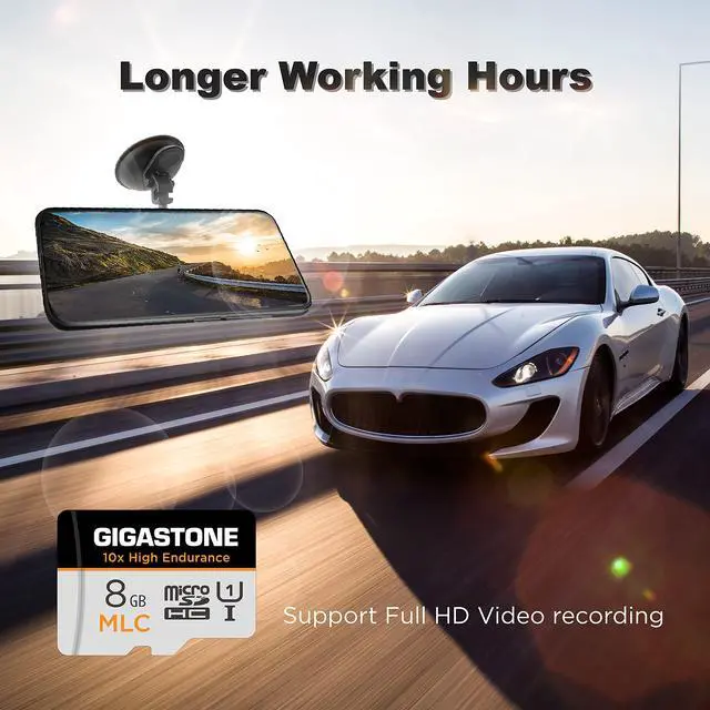 Alt view image 6 of 7 - [10x High Endurance] Gigastone Industrial 8GB 5-Pack MLC Micro SD Card, Full HD Video Recording, Security Cam, Dash Cam, Surveillance Compatible 85MB/s, U1 C10, with Adapter [5-Yrs Free Data Recovery]