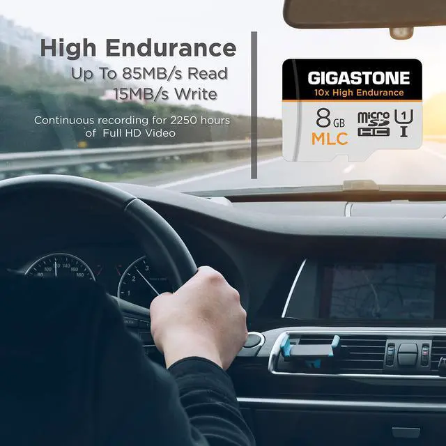 Alt view image 4 of 7 - [10x High Endurance] Gigastone Industrial 8GB 5-Pack MLC Micro SD Card, Full HD Video Recording, Security Cam, Dash Cam, Surveillance Compatible 85MB/s, U1 C10, with Adapter [5-Yrs Free Data Recovery]