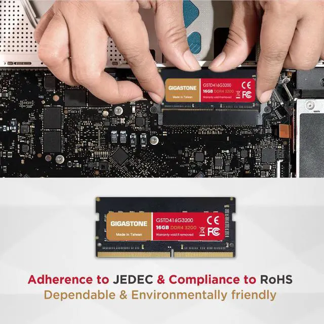 Alt view image 6 of 7 - Gigastone DDR4 16GB 3200MHz PC4-25600 CL22 1.2V SODIMM 260 Pin Unbuffered Non-ECC for Notebook Laptop Memory Module Ram Upgrade Kit