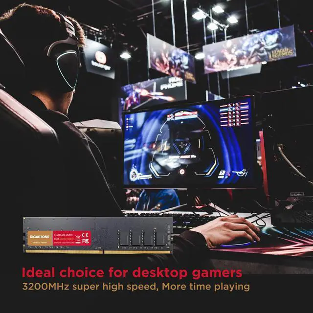 Alt view image 2 of 7 - Gigastone DDR4 16GB (8GBx2) 3200MHz PC4-25600 CL16 1.35V UDIMM 288 Pin Unbuffered Non ECC for PC Computer Desktop Memory Module Ram Upgrade Kit