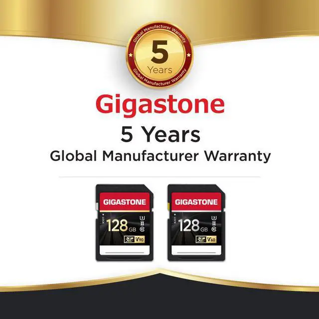 Alt view image 7 of 7 - Gigastone 128GB SD card UHS-II V90 U3 SDXC Memory Card High Speed Read up to 300MB/s 8K 4K Ultra HD UHD Video for DSLR Compatible with Canon Nikon Sony Pentax Kodak Olympus Panasonic Digital Camera