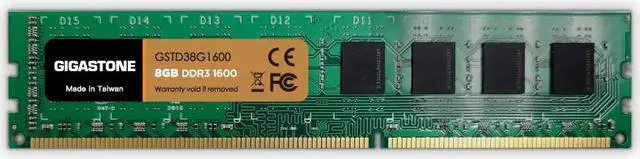 Main image of Gigastone DDR3 8GB 1600MHz PC3-12800 CL11 1.5V UDIMM 240 Pin Unbuffered Non ECC for PC Computer Desktop Memory Module Ram Upgrade