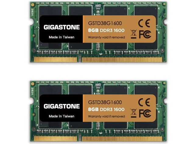 8GB 16GB 32GB DDR3L 1600MHz SODIMM Laptop Memory – 1.35V, 204-Pin, Non-ECC, Tested