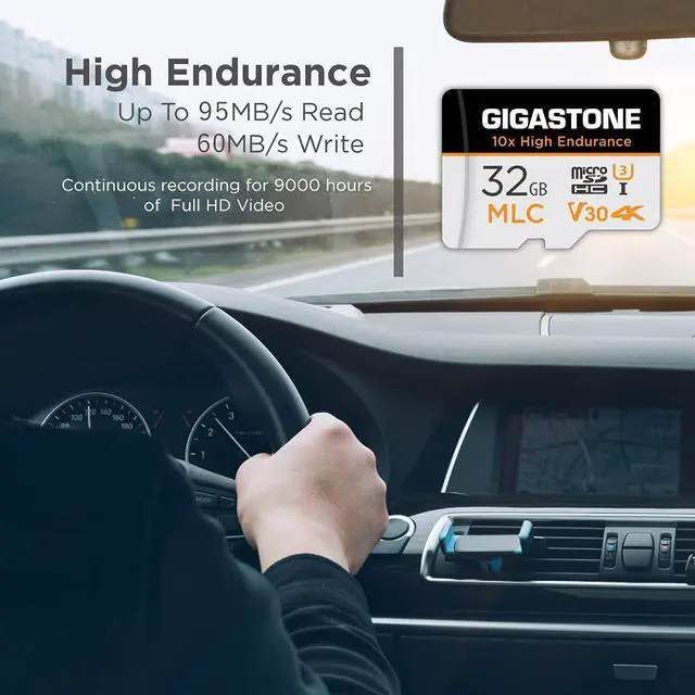 Alt view image 4 of 7 - [10x High Endurance] Gigastone Industrial 32GB 5-Pack MLC Micro SD Card, 4K Video Recording, Security Cam, Dash Cam, Surveillance Compatible 95MB/s, U3 C10, with Adapter [5-Yrs Free Data Recovery]