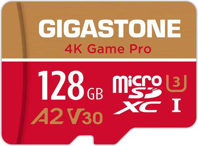 Main image of [5-Yrs Free Data Recovery] Gigastone 128GB Micro SD Card, Game Pro, MicroSDXC Memory Card for Nintendo-Switch, GoPro, Action Camera, DJI, 4K UHD Video, R/W up to 100/50MB/s, UHS-I U3 A2 V30 C10