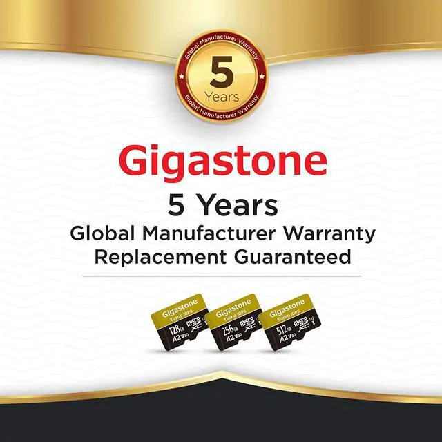 Alt view image 7 of 7 - [5-Yrs Free Data Recovery] Gigastone 128GB Micro SD Card, Game Pro, MicroSDXC Memory Card for Nintendo-Switch, GoPro, Action Camera, DJI, 4K UHD Video, R/W up to 100/50MB/s, UHS-I U3 A2 V30 C10