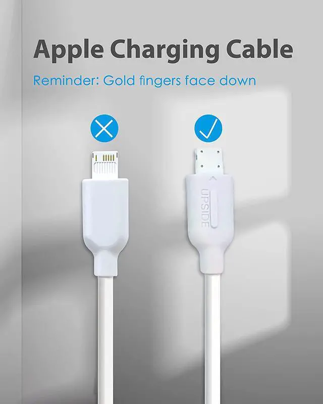 Alt view image 3 of 7 - [10-Pack]Gigastone Charging Cable for Apple Lightning Devices, 3ft Fast Charge 12W, Compatible with iPhone, iPad, Charging only, Data Sync not Supported, White