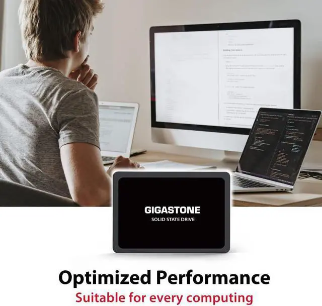 Alt view image 4 of 7 - Gigastone 120GB SSD SATA III 6Gb/s. 3D NAND 2.5" Internal Solid State Drive, Read up to 500MB/s. Compatible with PC, Desktop and Laptop, 2.5 inch 7mm (0.28)