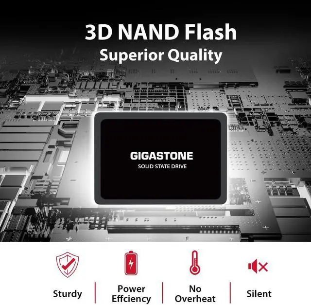 Alt view image 3 of 7 - Gigastone 5-Pack 120GB SSD SATA III 6Gb/s. 3D NAND 2.5" Internal Solid State Drive, Read up to 500MB/s. Compatible with PC, Desktop and Laptop, 2.5 inch 7mm (0.28)