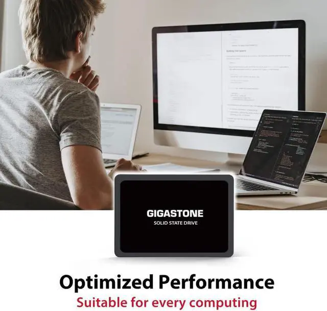 Alt view image 4 of 7 - Gigastone 250GB SSD SATA III 6Gb/s. 3D NAND 2.5" Internal Solid State Drive, Read up to 500MB/s. Compatible with PC, Desktop and Laptop, 2.5 inch 7mm (0.28)