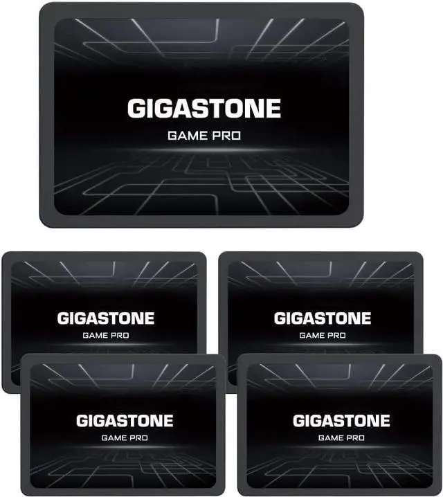 Main image of Gigastone Game Pro 5-Pack 128GB SSD SATA III 6Gb/s. 3D NAND 2.5" Internal Solid State Drive, Read up to 510MB/s. Compatible with PS4, PC, Desktop and Laptop, 2.5 inch 7mm (0.28)