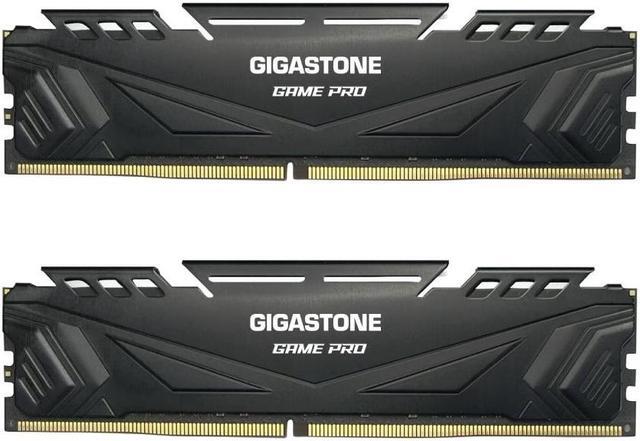 Main image of DDR4 RAM GIGASTONE Black Game PRO Desktop RAM 32GB (2x16GB) DDR4 RAM 32GB DDR4-3200MHz PC4-25600 CL16 1.35V 288 Pin Unbuffered Non ECC UDIMM for PC Gaming Desktop Memory (Desktop ONLY)