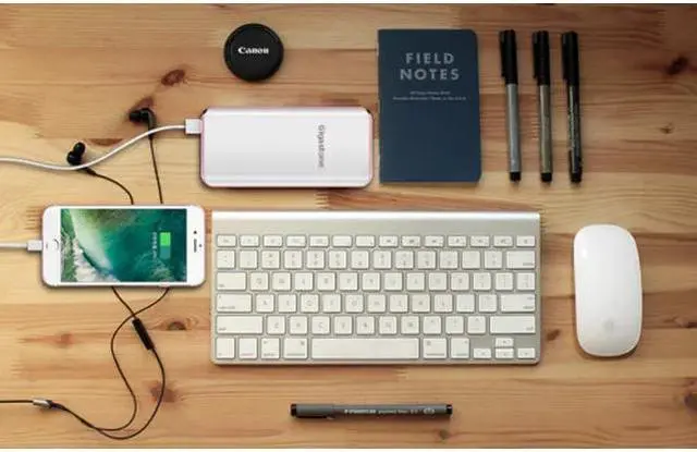 Alt view image 5 of 7 - Gigastone USB-C Power Bank 10000mAh, Ultra Slim 0.4 Inch Thickness, Type C Input 5V/2A Type C Output 5V/3A Qualcomm QC3.0 Output 5V/3A LED Display Compatible with Apple iPhone Samsung Nintendo